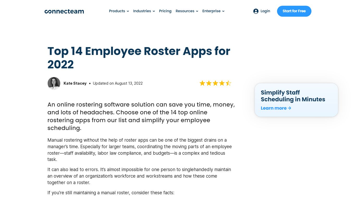 14 Best Online Employee Roster Apps for 2022 | Connecteam