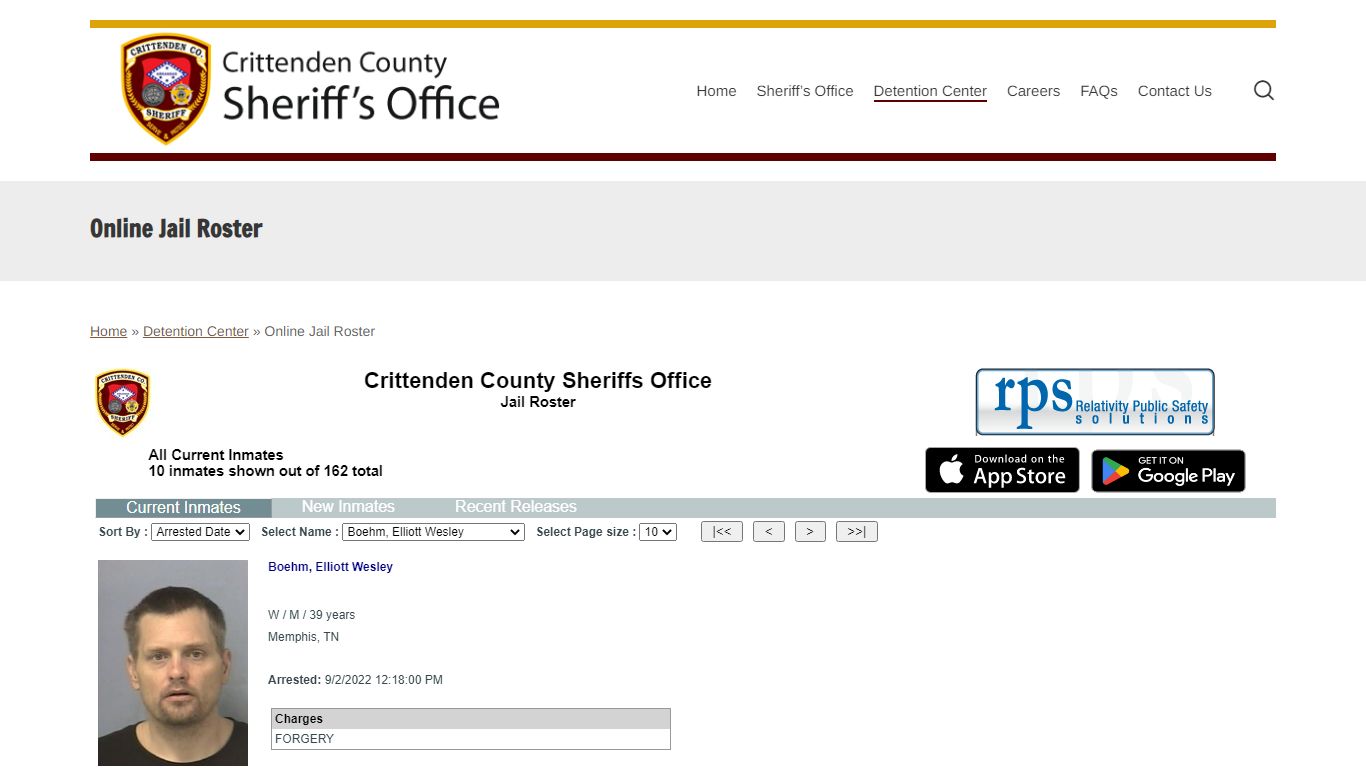 Online Jail Roster - Crittenden County Sheriff’s Department